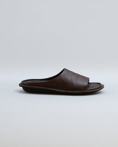 Sandalia SAINT TROPEZ de cuero Cocoa Brown, vista lateral — vista 3