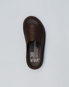 Sandalia SAINT TROPEZ de cuero Cocoa Brown, vista superior con la plantilla — vista 4