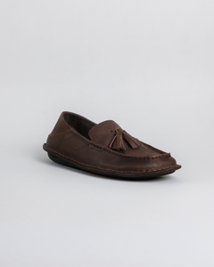 Mocasín TRIBECA de cuero Cocoa Brown, vista en ángulo — vista 3