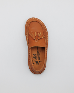 Mocasín TRIBECA de cuero Cognac Brown, vista superior con la plantilla — vista 7